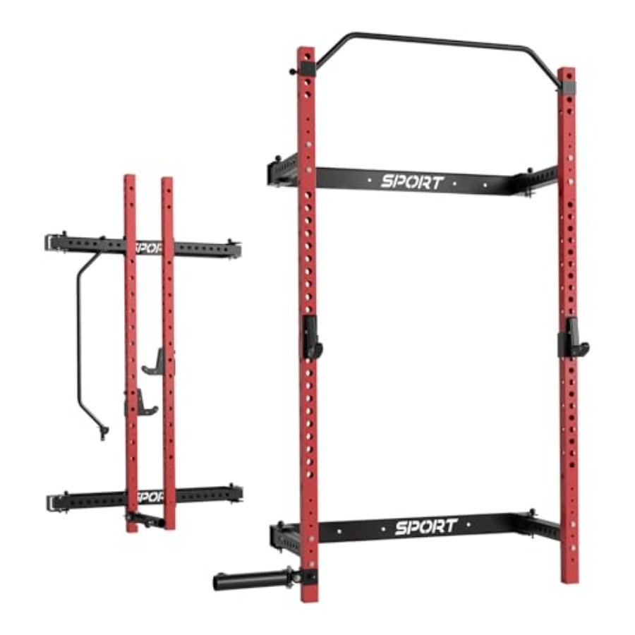 Home Gym Folding Rack - Home gym folding squat rack: steel