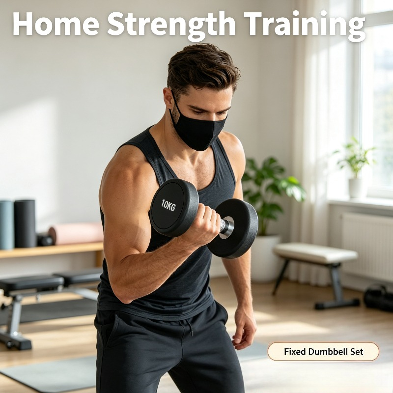 Home Gym Equipment Set - Fixed Dumbbells Set 5kg 10kg 15kg