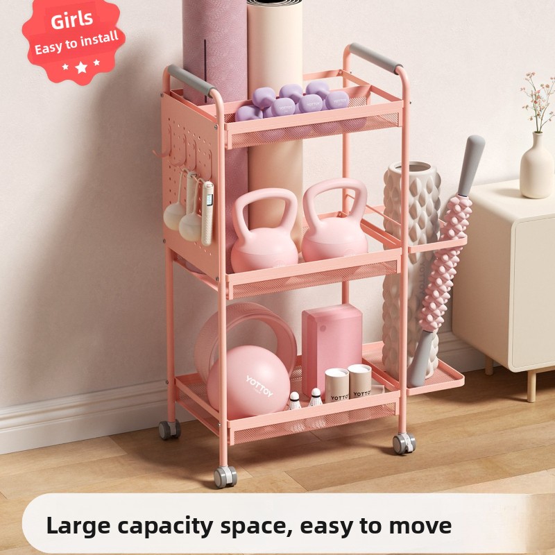 Home Gym Folding Rack - Minimalist Iron Storage Rack Multi Layer