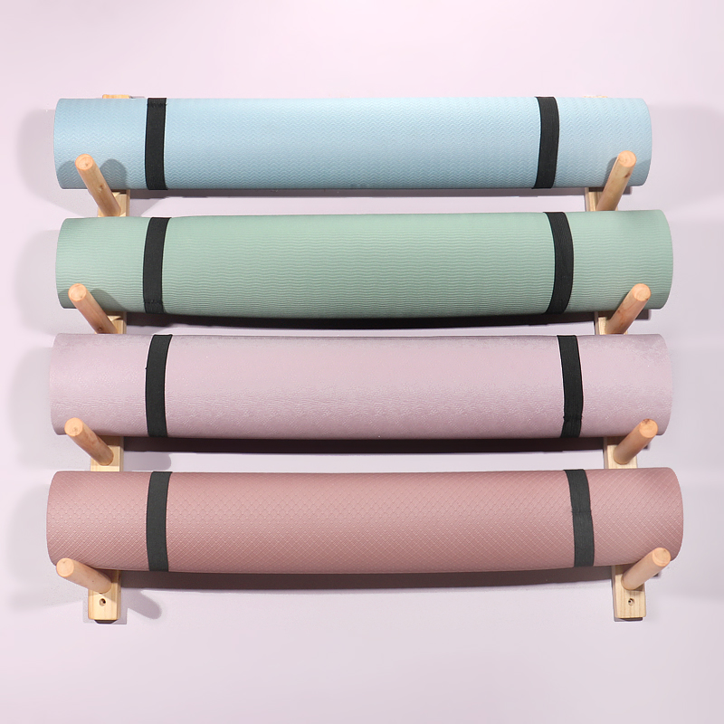 Wooden Yoga Mat Holder Wall Mo - огляд і ціна Home Gym Folding Rack