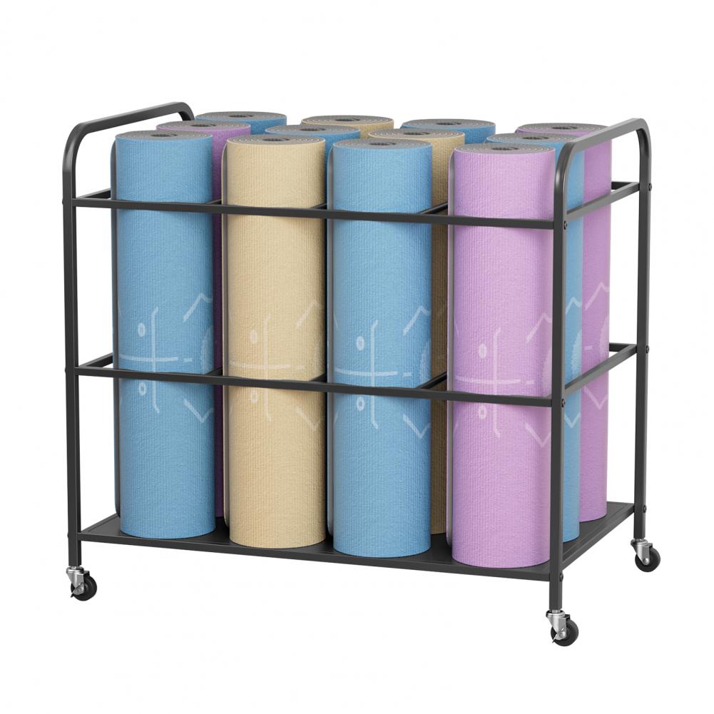 Yoga Mat Storage Rack with Whe - огляд і ціна Home Gym Folding Rack