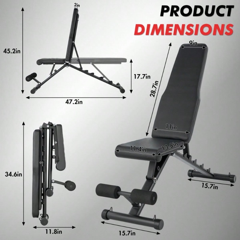 Adjustable Foldable Weight Ben - огляд і ціна Home Gym For Small Spaces